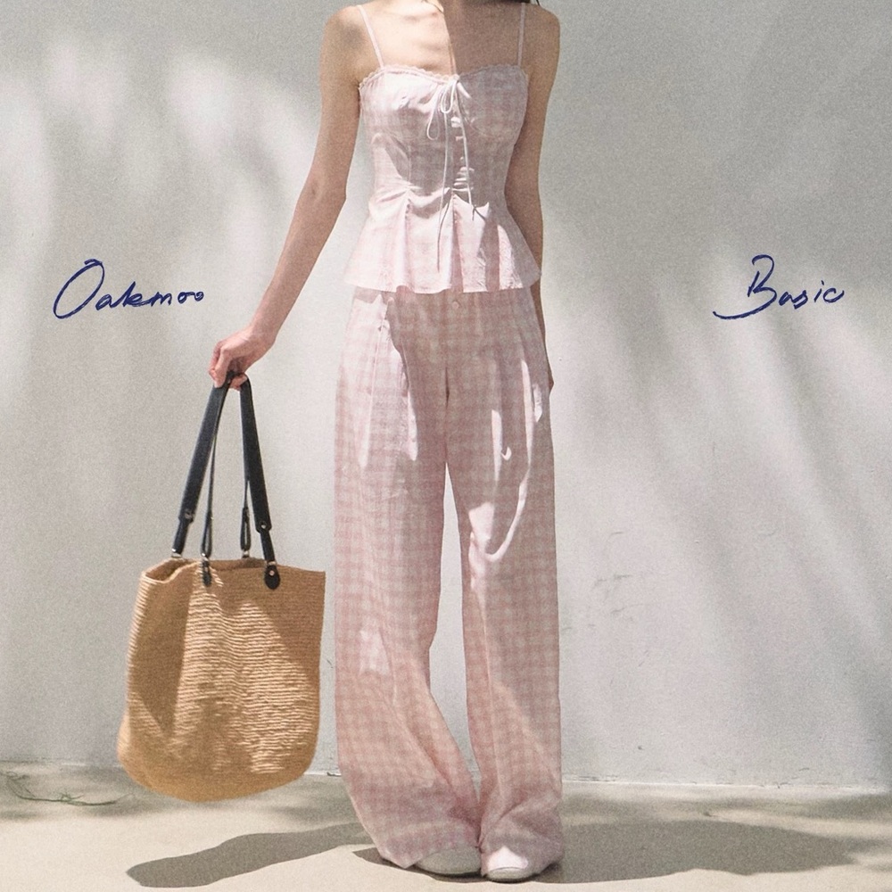 Pink Gingham Top + Pants